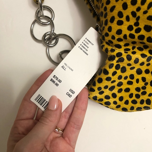 NWT Urban Outfitters leopard calf hair handbag - Picture 4 of 7